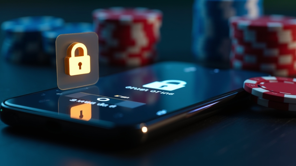 Sicherer Login und Kontomenü auf dem Smartphone in Casino-Optik